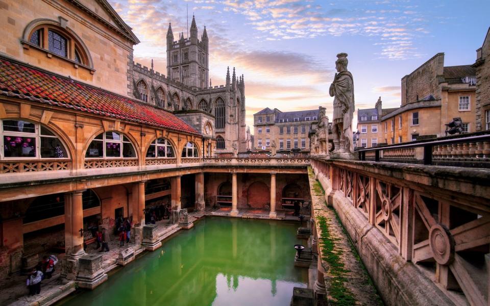 <p>During the ancient Roman times, Bath became famous for its natural hot springs that bubbled up from the ground, and this charming city still retains its allure today. </p><p>You can pay a visit to those hot springs that first started it all, as, when the Romans established a settlement here called Aquae Sulis, they constructed a large bath complex and its labyrinth of rooms can still be explored today.</p><p>In addition to the Roman Baths (we advise booking in advance to avoid the queues), you can also admire the grand Georgian architecture at the Circus and the Royal Crescent; these imposing buildings are a reminder of Bath's history as a sophisticated spa town in the 18th century and - for a time - home to Jane Austen.</p><p>And, of course, no trip to Bath would be complete without taking advantage of a luxurious spa treatment - so, head to the Thermae Bath Spa to find out what all the fuss is about. <br></p><p><strong>Where to stay: </strong>Originating from the 1780s, <a href="https://www.booking.com/hotel/gb/henrietta-house.en-gb.html?aid=1922306&label=city-breaks-uk" rel="nofollow noopener" target="_blank" data-ylk="slk:Henrietta House Hotel;elm:context_link;itc:0;sec:content-canvas" class="link ">Henrietta House Hotel</a> is a Georgian period townhouse set in the heart of Bath. Rooms are modern and individually styled, each dotted with hand-picked antiques, furnishings and original artwork. The prime location means you can easily explore Bath Abbey, the Roman Baths, Thermae Bath Spa, The Jane Austen Centre and The Holburne Museum of Art. </p><p><a class="link " href="https://www.booking.com/hotel/gb/henrietta-house.en-gb.html?aid=1922306&label=city-breaks-uk" rel="nofollow noopener" target="_blank" data-ylk="slk:CHECK AVAILABILITY;elm:context_link;itc:0;sec:content-canvas">CHECK AVAILABILITY</a></p>