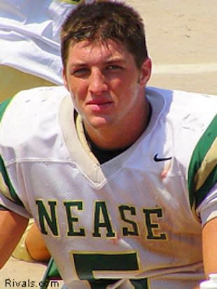 A young Tim Tebow during his junior season at Nease — Rivals.com
