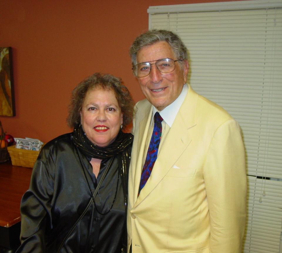 Saralee Perel with Tony Bennett on August 15, 2010.