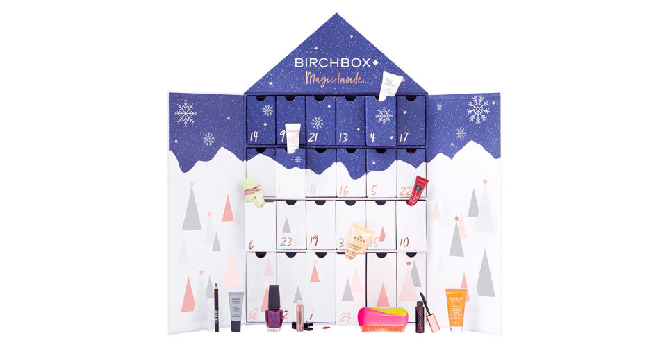 <p>Last year, Birchbox’s advent calendar sold out within 24 hours so make sure to hurry if you’re hoping to snap one up. The 2018 24-window gift set includes products from brands including Smashbox, Benefit Cosmetics and Pixi. Available online <a rel="nofollow noopener" href="https://www.birchbox.co.uk/" target="_blank" data-ylk="slk:now;elm:context_link;itc:0;sec:content-canvas" class="link ">now</a> for £65. </p>