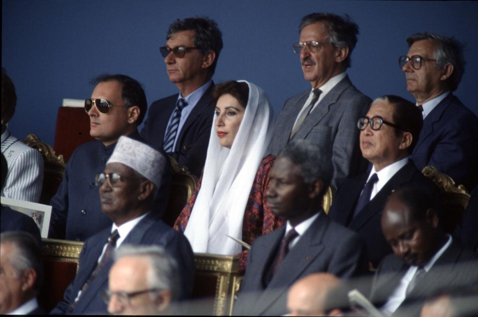 Human Rights Ceremonies at Trocadero in Paris, France on July 13th, 1989.