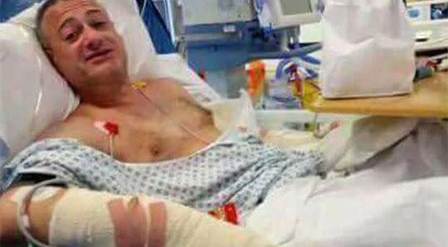 Millwall FC fan Roy Larner was slashed and stabbed up to eight times in the melee. Photo: Twitter