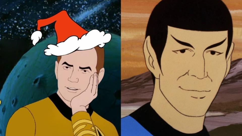 Captain Kirk and Spock from the 1973 Star Trek: The Animated Series.