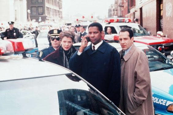 Denzel Washington and Annette Bening in 'The Siege' (20th Century Fox/Kobal/Rex)