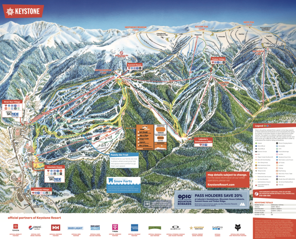 Keystone Resort's new trail map<p>Keystone Resort</p>