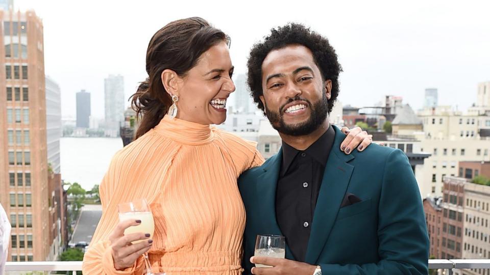 Katie Holmes and Bobby Wooten III attend The Silver Ball: The Moth's 25th Anniversary Gala honoring David Byrne