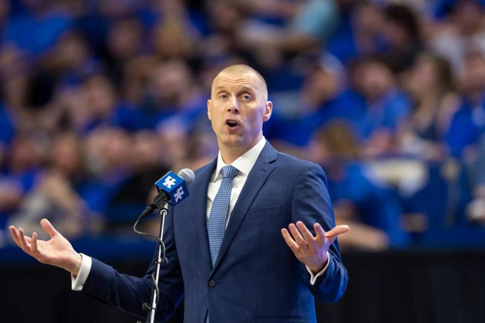 Mark Pope was named the new head coach of the Kentucky Wildcats in April.