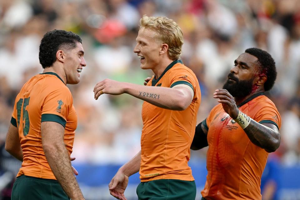 Up and running: Australia opened their Rugby World Cup campaign with a win over Georgia in Pool C  (Getty Images)