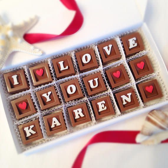 Personalized 'I Love You' Chocolates