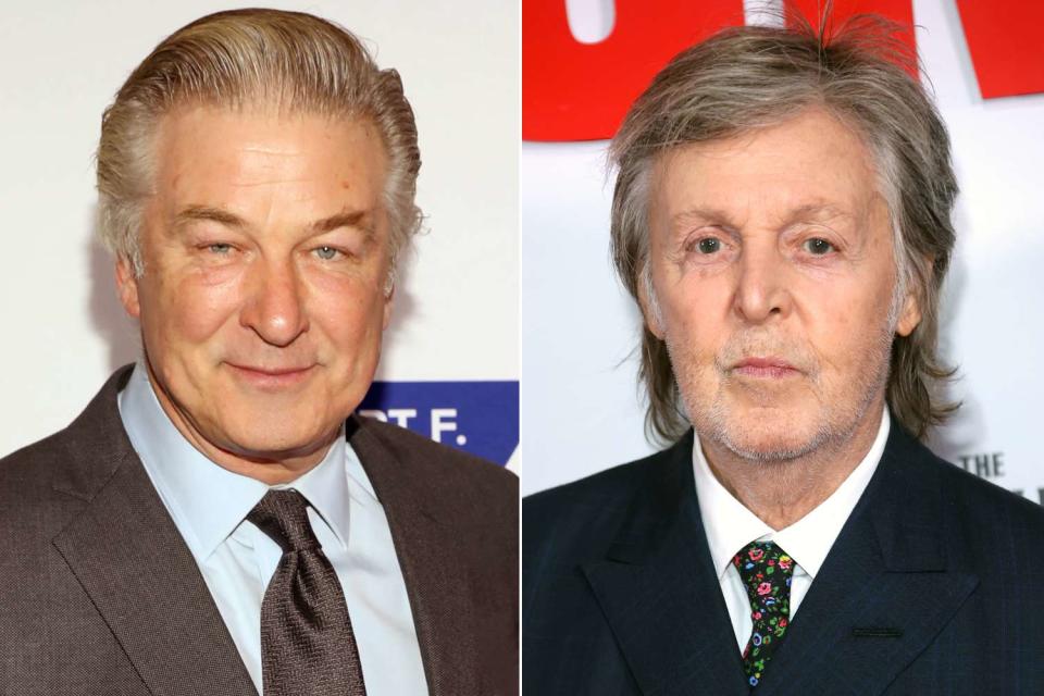 <p>Monica Schipper/Getty Images; Mike Marsland/WireImage</p>  Alec Baldwin in New York City in December 2021; Paul McCartney in London in November 2021