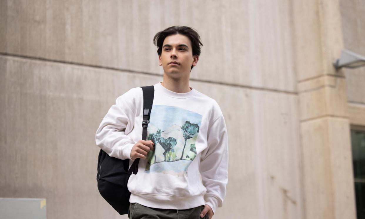 <span>Owen McGee who is in the first year of an arts degree says students can make their own decisions and ‘we’re not going to allow our lives to be dictated’. </span><span>Photograph: Carly Earl/The Guardian</span>
