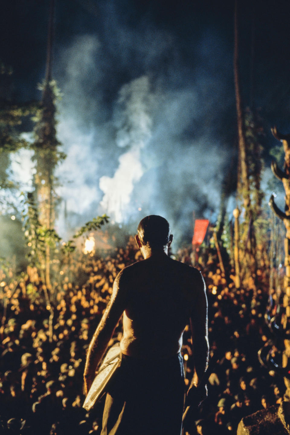 This image provided by Zoetrope Corp. shows Martin Sheen in a scene from "Apocalypse Now Final Cut," directed by Francis Ford Coppola. The movie releases in theaters on Aug. 15, 2019. (Chas Gerretsen/Nederlands Fotomuseum/Zoetrope Corp. via AP)