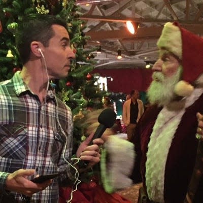 Brian Earl, Christmas podcaster, interviews a special guest