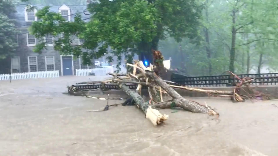 <p>Flooding is seen in Ellicott City, Md., May 27, 2018, in this still image from video from social media. (Photo: Todd Marks via Reuters) </p>