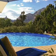 salt water pool with view of mountains and valleys