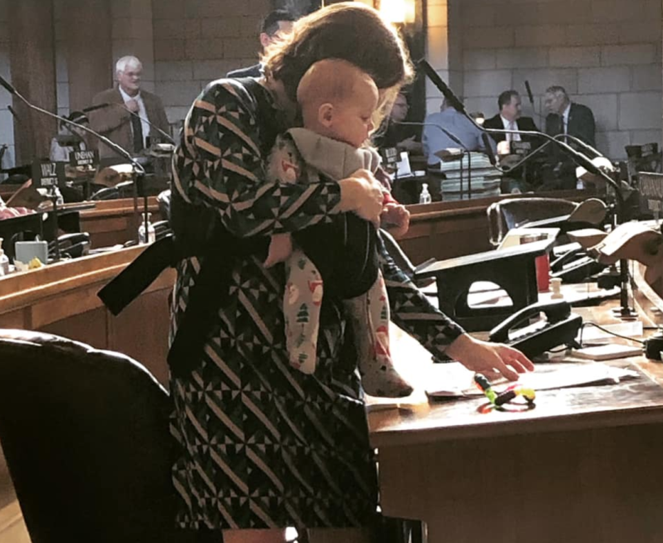 Cavanaugh has won praise for her multitasking. (Photo: Sen. Machaela Cavanaugh via Facebook)