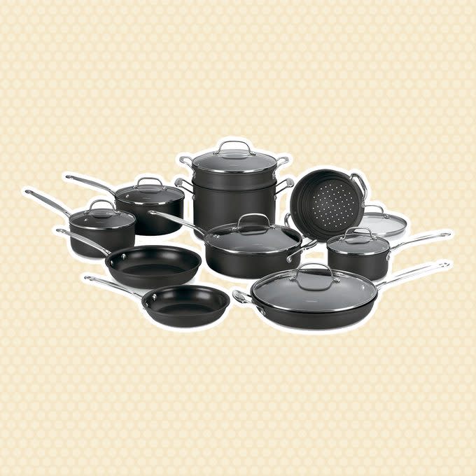 <a href="https://www.kohls.com/product/prd-2893340/cuisinart-chefs-classic-17-pc-nonstick-hard-anodized-stainless-steel-cookware-set.jsp?prdPV=21" rel="nofollow noopener" target="_blank" data-ylk="slk:Cuisinart Nonstick Cookware Set;elm:context_link;itc:0;sec:content-canvas" class="link rapid-noclick-resp">Cuisinart Nonstick Cookware Set</a>