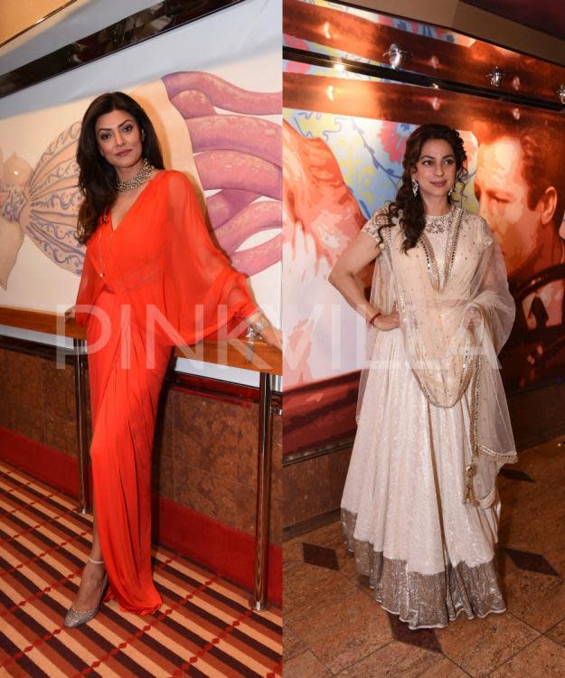 Photos: Juhi Chawla and Sushmita Sen attend a big fat Indian wedding