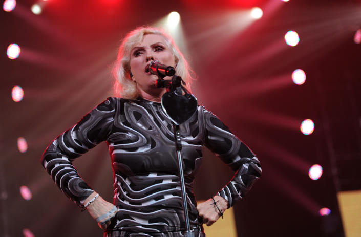 Debbie Harry and Blondie perform at Amnesty International's "Bringing Human Rights Home" Concert at the Barclays Center on Wednesday, Feb. 5, 2014 in New York. (Photo by Evan Agostini/Invision/AP)