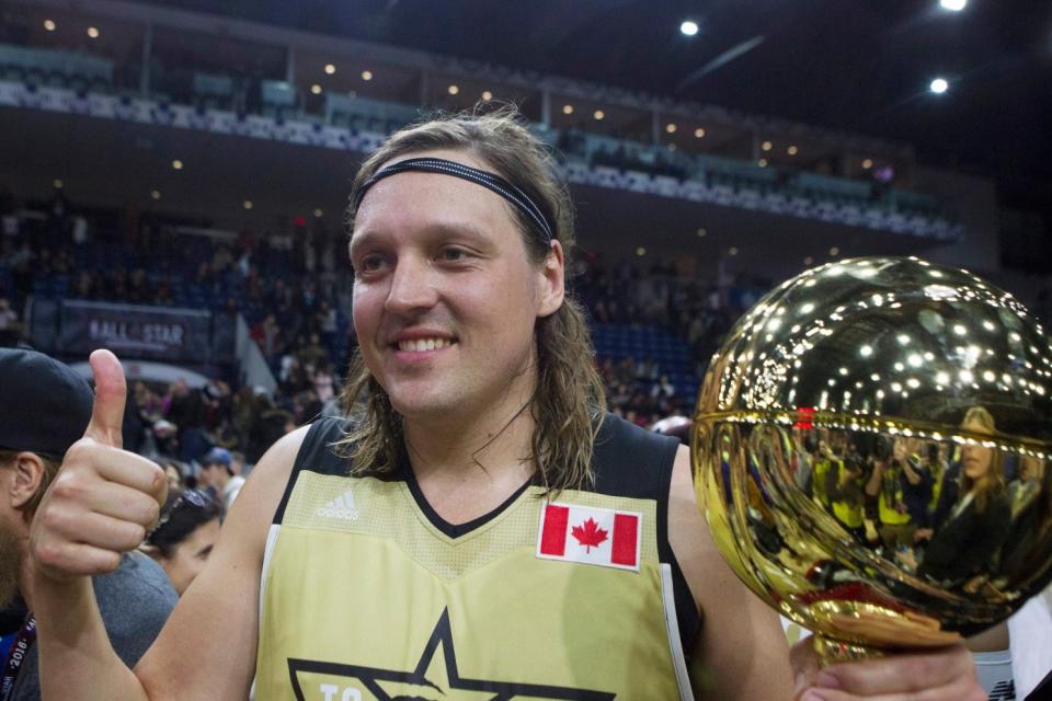 Arcade Fire’s Win Butler won the All-Star Celebrity Game’s MVP honor in 2016. (AP)