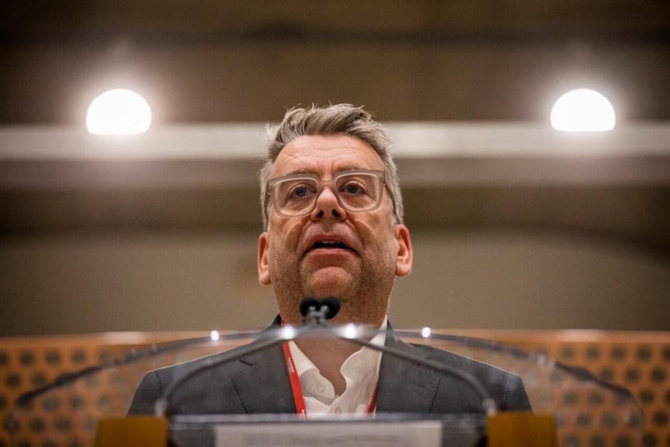 Anthony Kiendl, Vancouver Art Gallery CEO & Executive Director is pictured during a preview of J.E.H. MacDonald?: A Tangled Garden exhibit in Vancouver, British Columbia on Friday, December 15, 2023. 