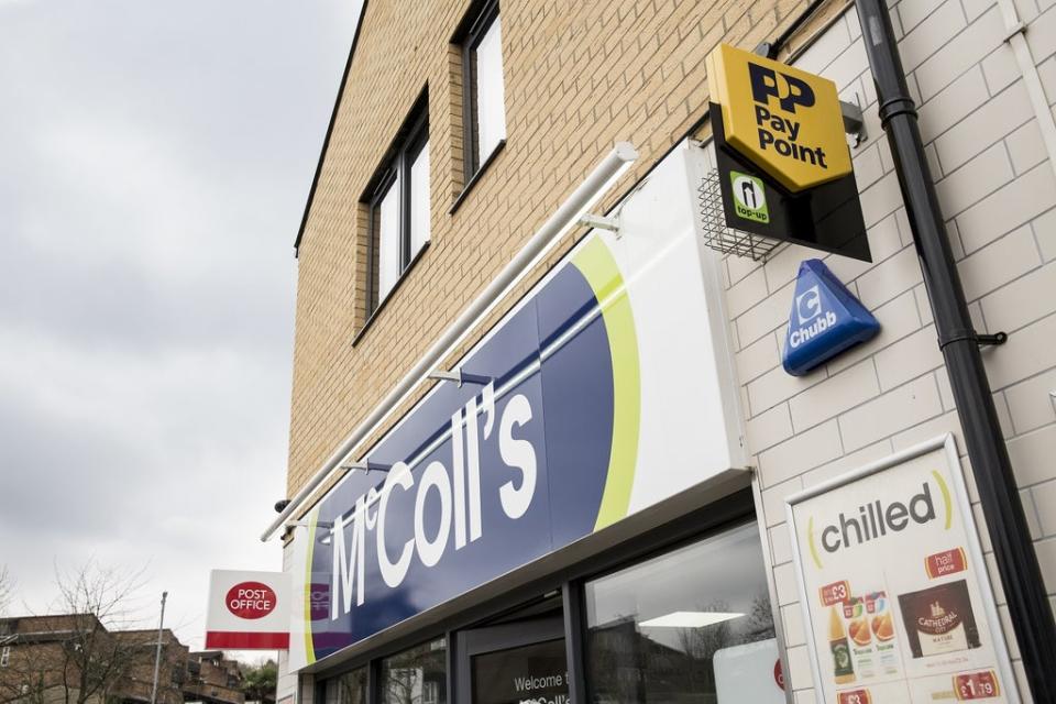 A spokesman for McColl’s said it is ‘increasingly likely’ the group will be placed into administration (Mike Abrahams/McColl’s/PA) (PA Media)