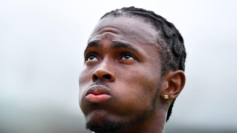 Jofra Archer played the World Cup amid a family tragedy. Pic: Getty