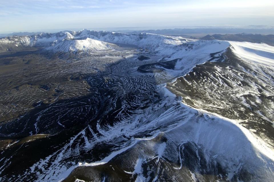 Aerial View of Aniakchak Caldera in Alaska.