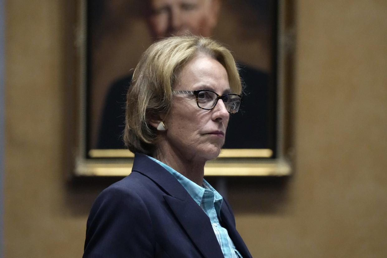 Sen. Wendy Rogers attends the legislative session at the Arizona Capitol in Phoenix on June 24, 2022.