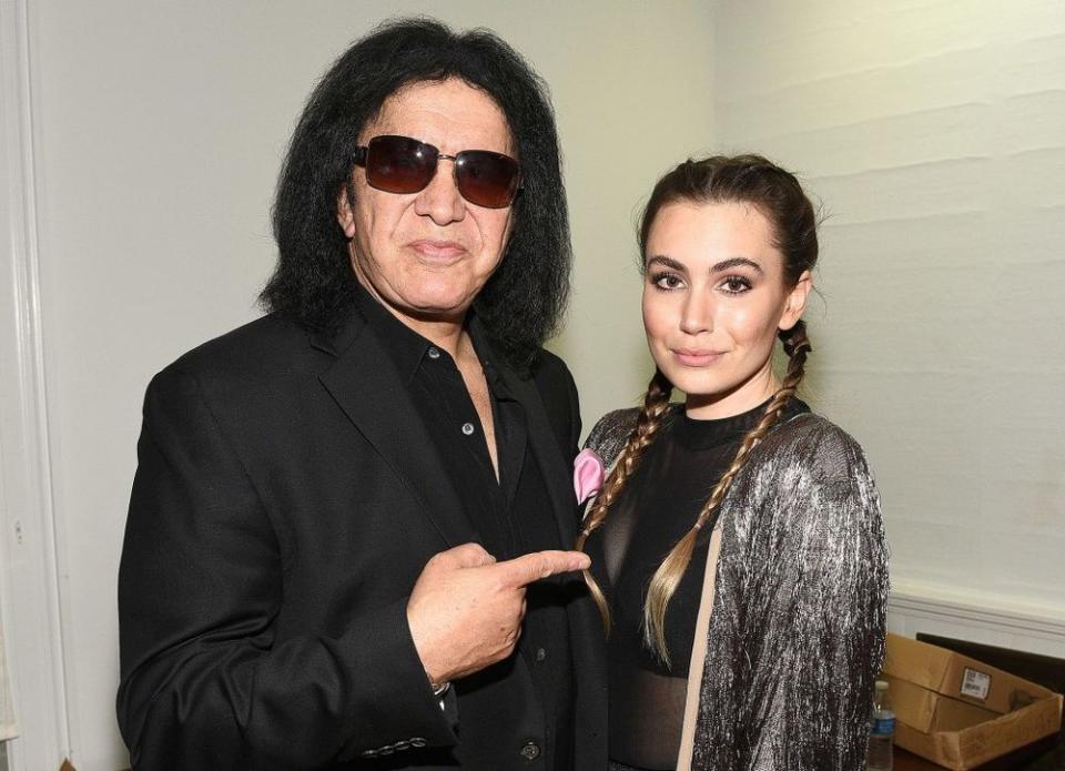 Gene Simmons and Sophie Simmons attend 'The Children Matter' Bridgehampton Benefit at Southampton Arts Center on July 29, 2017 in Southampton, New York.