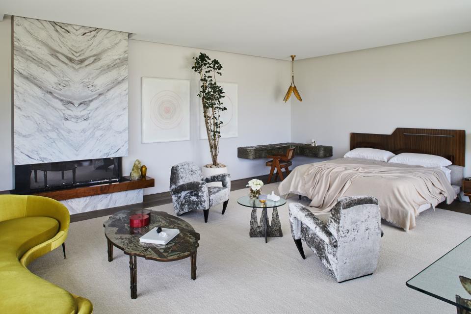 Soare’s bed was designed by Gio Ponti. “I bought it at an auction in Italy and I still can’t believe I paid that much money, but I loved it," she says of the purchase. "I was bidding and I couldn’t stop—and this is what happens.”