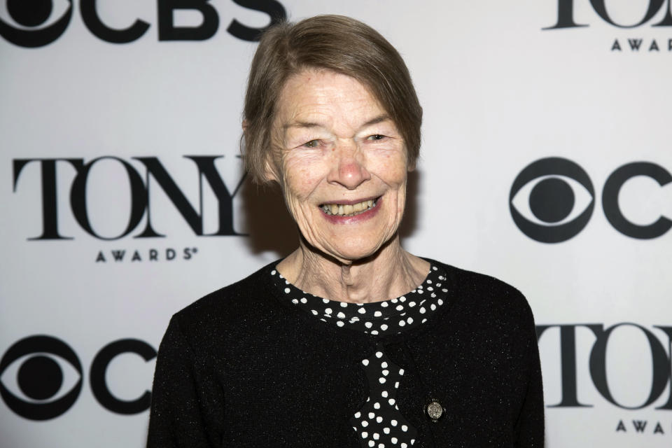 FILE - Glenda Jackson attends the 2018 Tony Awards Meet The Nominees press junket on Wednesday, May 2, 2018, in New York. Glenda Jackson, a double Academy Award-winning performer who had a long second career as a British lawmaker, has died at 87. Jackson's agent Lionel Larner said she died Thursday, June 15, 2023 at her home in London after a short illness.(Photo by Charles Sykes/Invision/AP, File)