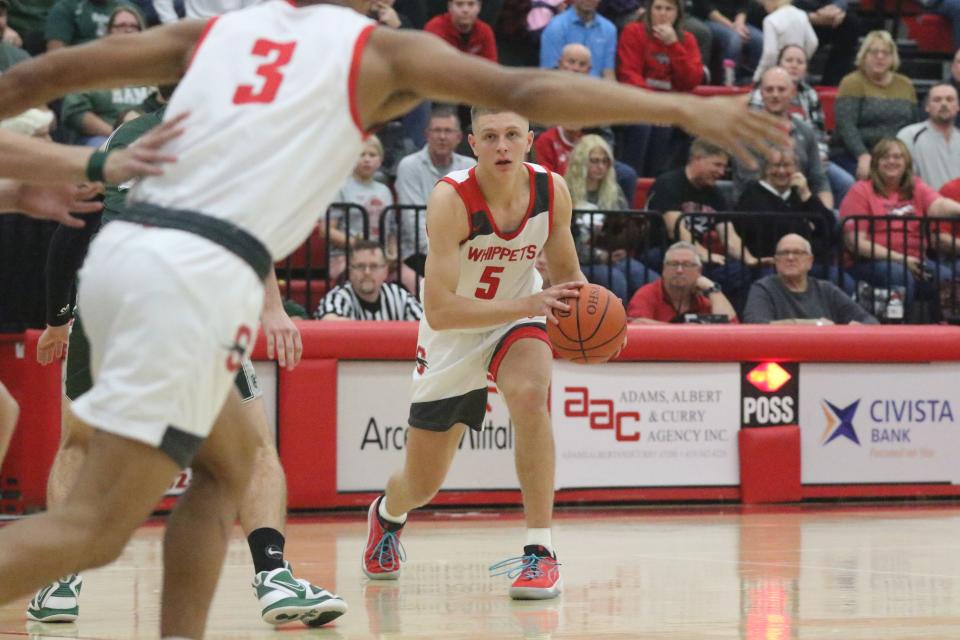 Shelby senior Alex Bruskotter recorded a triple-double with 24 points, 11 rebounds and 10 assists as the Whippets won their season-opener 72-44 over Madison on Friday night.
