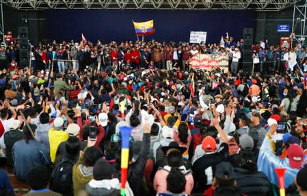 Protests against Ecuador's President Lenin Moreno's austerity measures in Quito