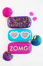 <p>Trust us: You'll love these glittery, customizable pencil pouches. Chapsticks, colored pencils, ZOMG. </p><p><em><a href="https://studiodiy.com/2015/08/18/diy-glittery-graphic-pencil-cases/" rel="nofollow noopener" target="_blank" data-ylk="slk:Get the tutorial at Studio DIY »;elm:context_link;itc:0;sec:content-canvas" class="link ">Get the tutorial at Studio DIY »</a></em></p>