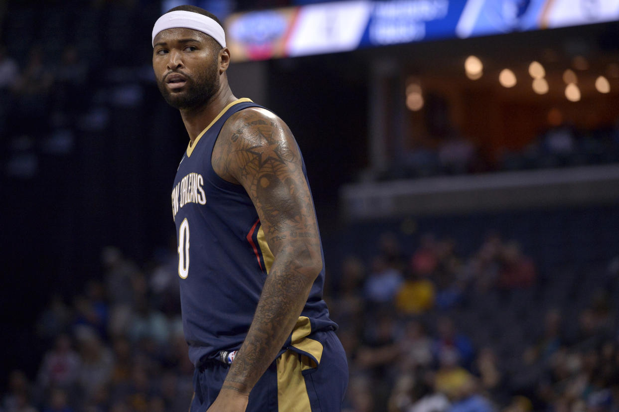 New Orleans Pelicans DeMarcus Cousins was fined by the NBA on Saturday for inappropriate language directed at a fan. (AP)