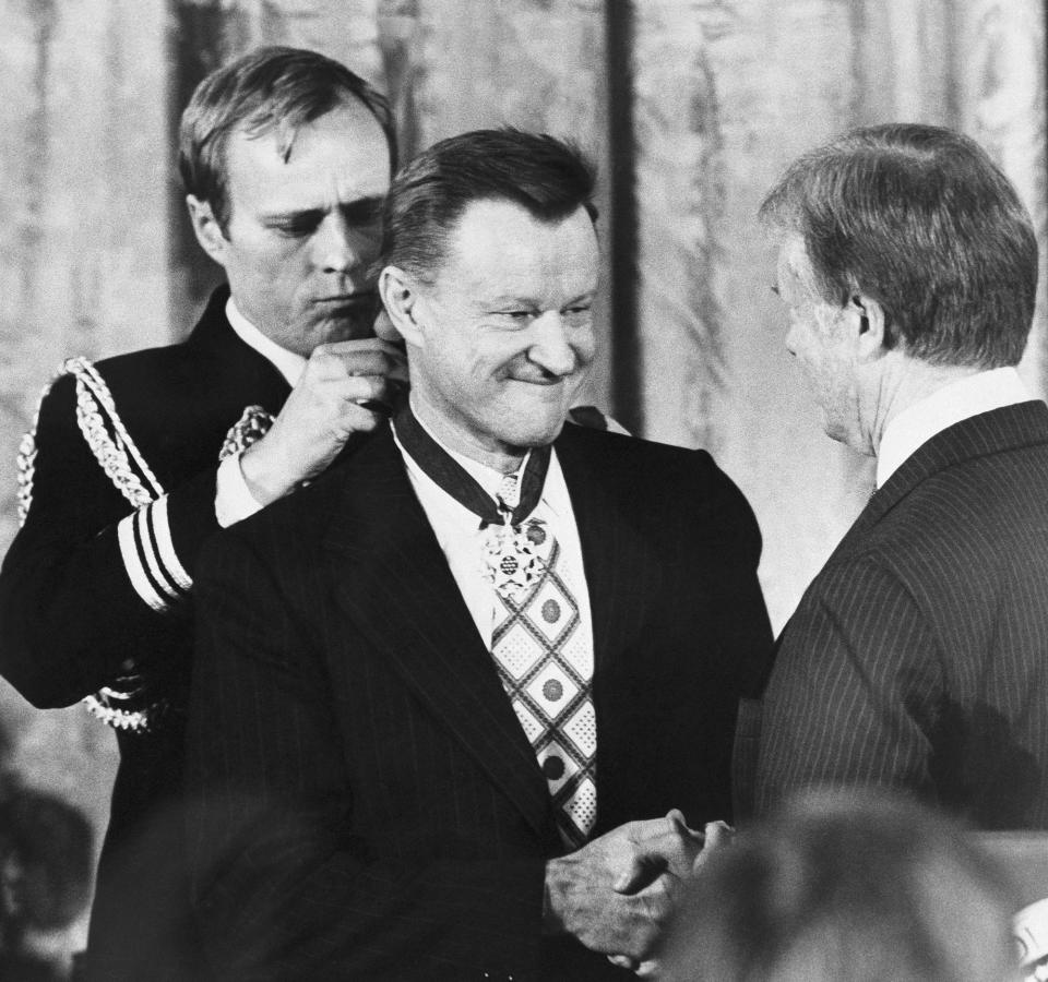 Zbigniew Brzezinski receives the Medal of Freedom, Jan. 17, 1981