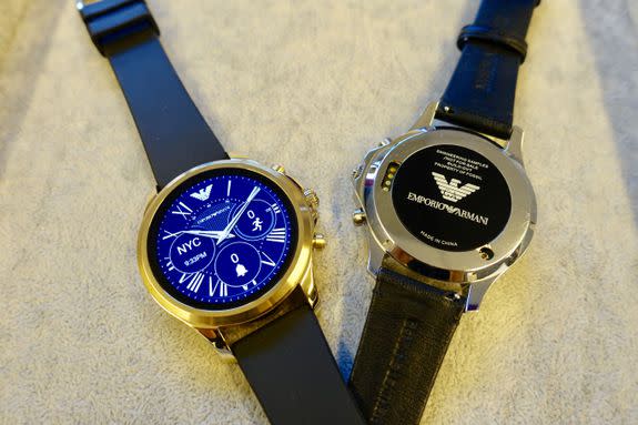 An Emporio Armani Android Wear smartwatch