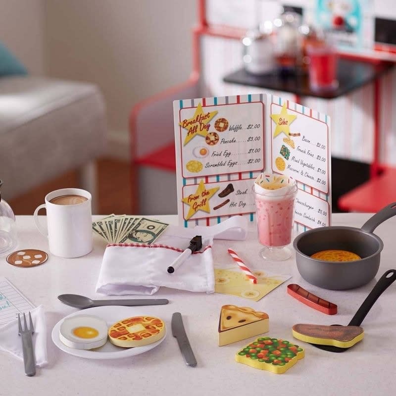 A pretend diner set