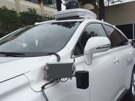 A Lexus version of a Google Self Driving car is shown in Mountain View, California, U.S., April 8, 2016. REUTERS/Alexandria Sage