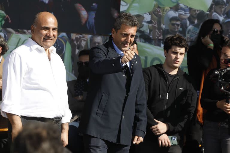 El presidente participa de un acto de la UOCRA con Gerardo Martínez en Esteban Echeverría