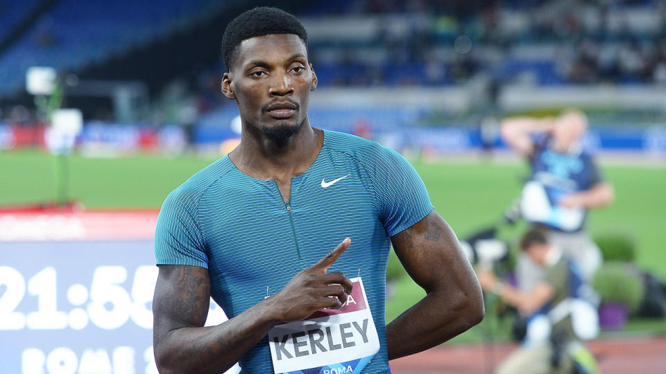 Tokyo silver medallist Fred Kerley's time of 9.83 secs in the 100m sprint is the fastest in the world this season. Pic: Getty