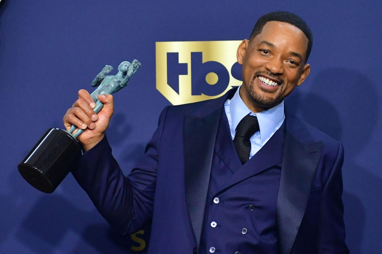 Will Smith won the SAG Awards' best actor trophy for "King Richard."