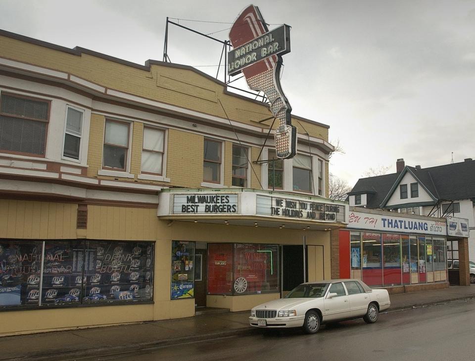 The classic sign of the National Liquor Bar, 2601 W. National Ave., shown in 2003. The fabled south side bar was torn down two years later.