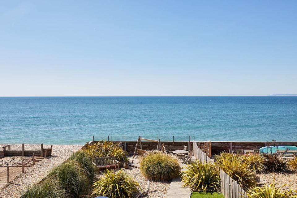 beachside garden overlooking the sea