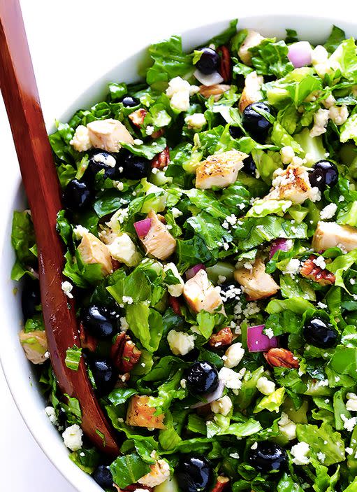 <strong>Get the <a href="http://www.gimmesomeoven.com/blueberry-chicken-chopped-salad-recipe/" target="_blank">Blueberry Chicken Chopped Salad recipe</a> from Gimme Some Oven</strong>