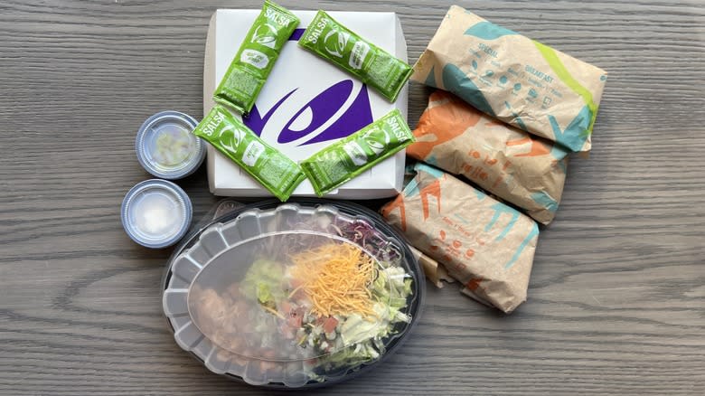 packaged Taco Bell food