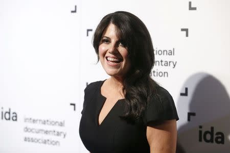 Monica Lewinsky poses at the International Documentary Association's 2014 IDA Documentary Awards in Los Angeles, December 5, 2014. REUTERS/Danny Moloshok