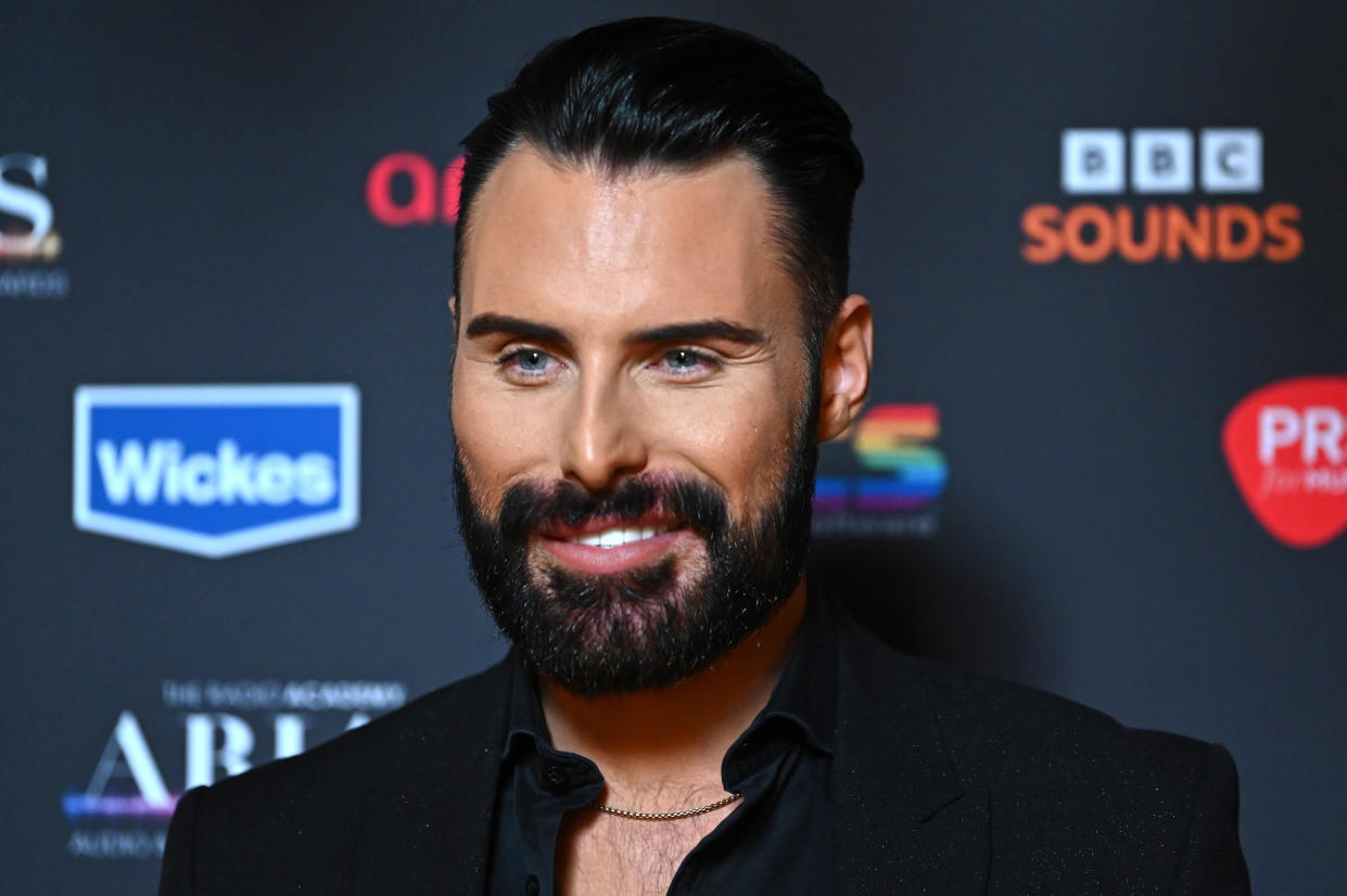 LONDON, ENGLAND - MAY 02: Rylan Clark-Neal arrives at ARIAS 2023 at Theatre Royal Drury Lane on May 02, 2023 in London, England. (Photo by Joe Maher/Getty Images)