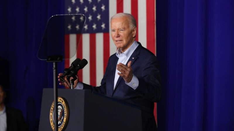 President Joe Biden speaks to a crowd in Scranton, Pennsylvania.